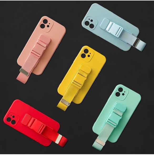 Repfodral Silikonbandskydd Handväska Lanyardrem för Xiaomi Poco M4 Pro 5G Röd