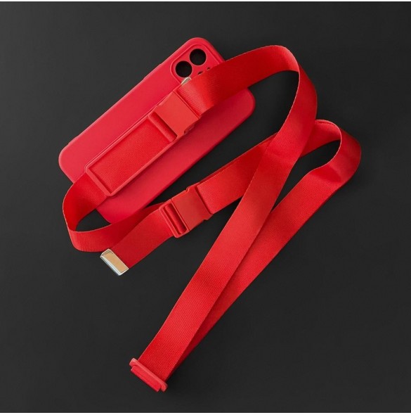 Repfodral Silikon Lanyard Cover Handväska Lanyard Strap För Samsung Galaxy A73 Svart