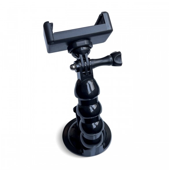 GoPro sugkoppshållare för GoPro, DJI, Insta360, SJCam, Eken sportkameror + smartphone adapter (GoPro bil sugkopp)
