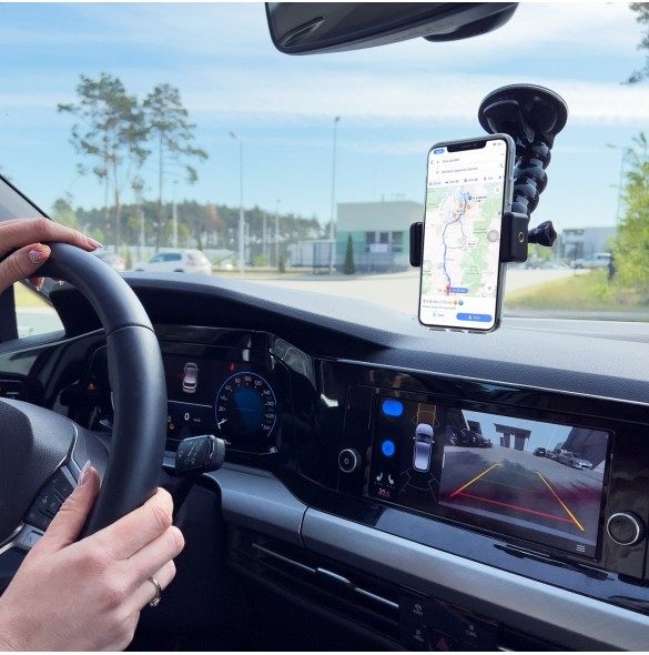 GoPro sugkoppshållare för GoPro, DJI, Insta360, SJCam, Eken sportkameror + smartphone adapter (GoPro bil sugkopp)