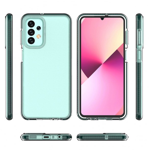 Spring Case fodral för Samsung Galaxy A23 silikonskal med ram svart