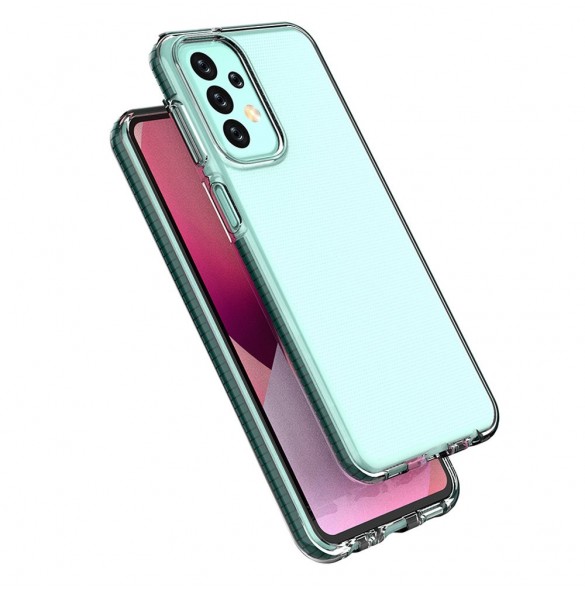 Springfodral till Samsung Galaxy A23 silikonskal med ram ljusblå