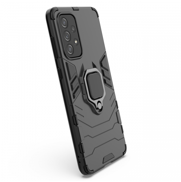 Ring Armour tufft hybridfodral skal + magnetisk hållare för Samsung Galaxy A73 svart