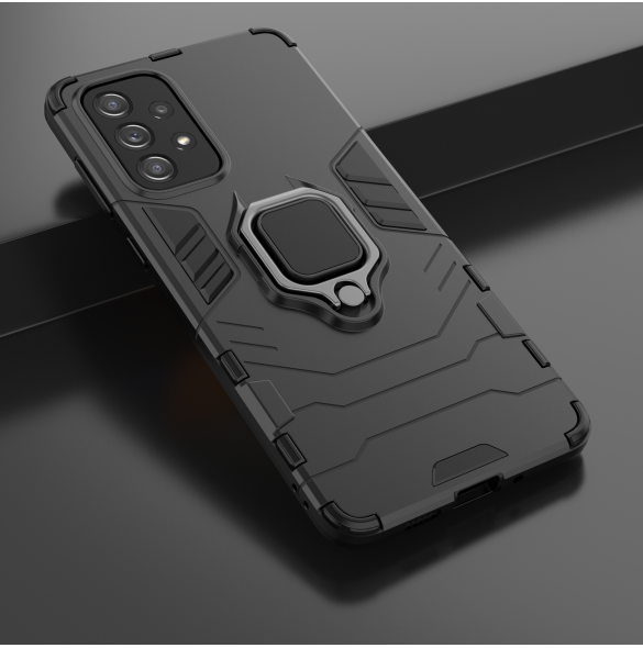 Ring Armour tufft hybridfodral skal + magnetisk hållare för Samsung Galaxy A73 svart