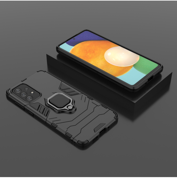 Ring Armour tufft hybridfodral skal + magnetisk hållare för Samsung Galaxy A73 svart