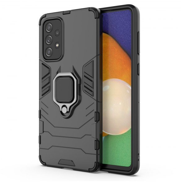 Ring Armour tufft hybridfodral skal + magnetisk hållare för Samsung Galaxy A73 svart