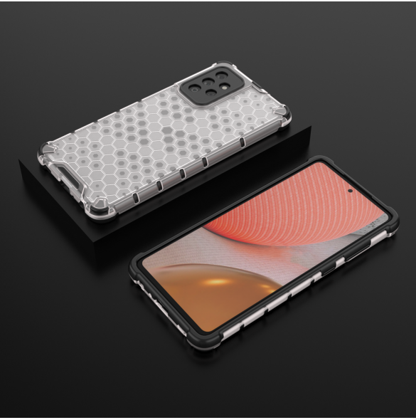 Honeycomb pansarfodral med en gelram för Samsung Galaxy A53 5G transparent
