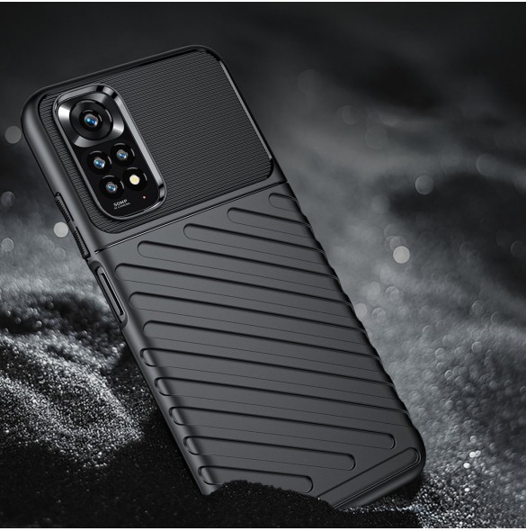 Thunder Case Flexibel Armored Cover Sleeve för Xiaomi Redmi Note 11 Pro 5G / 11 Pro svart