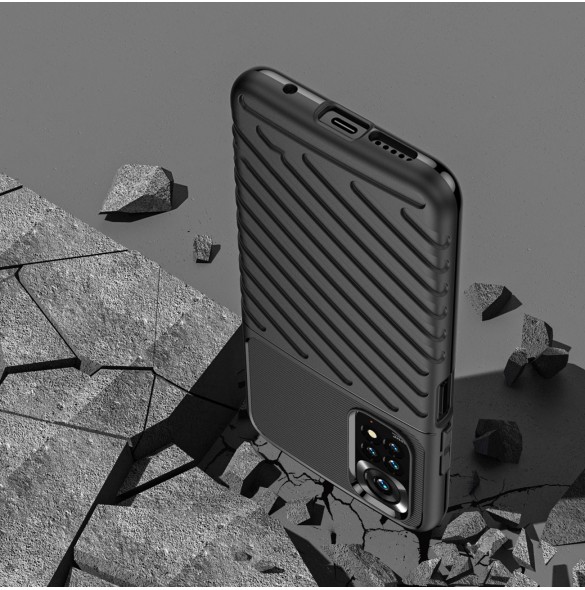 Thunder Case Flexibel Armored Cover Sleeve för Xiaomi Redmi Note 11 Pro 5G / 11 Pro svart