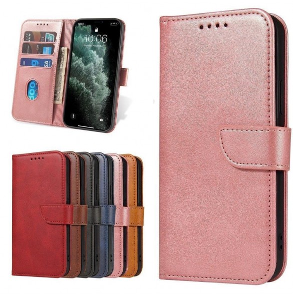 Magnetfodral Elegant fodral Flipskydd med stativfunktion Xiaomi Redmi Note 11 Pro 5G / 11 Pro rosa