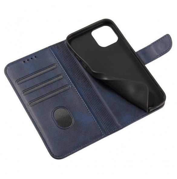 Magnetfodral Elegant fodralfodral flip-fodral med stativfunktion för Xiaomi Redmi Note 11S / Note 11 blå