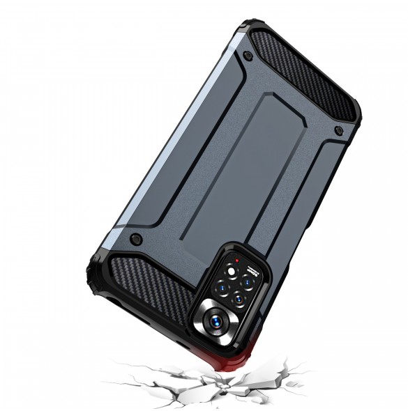 Hybrid Armor Case Tough Rugged Cover för Xiaomi Redmi Note 11S / Note 11 svart