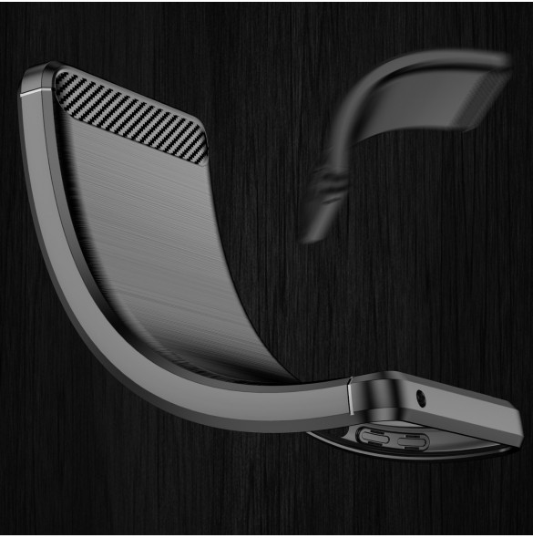 Carbon Case Flexibel Cover Sleeve för Xiaomi Redmi Note 11S / Note 11 svart