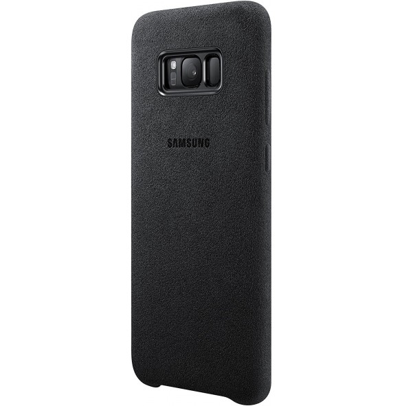 EF-XG955ASE Samsung Alcantara Cover Skal till G955 Galaxy S8 Plus - Mörkgrå