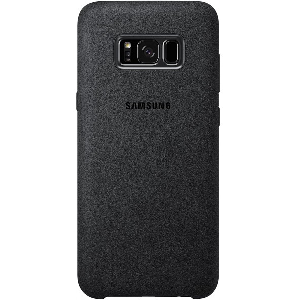 EF-XG955ASE Samsung Alcantara Cover Skal till G955 Galaxy S8 Plus - Mörkgrå