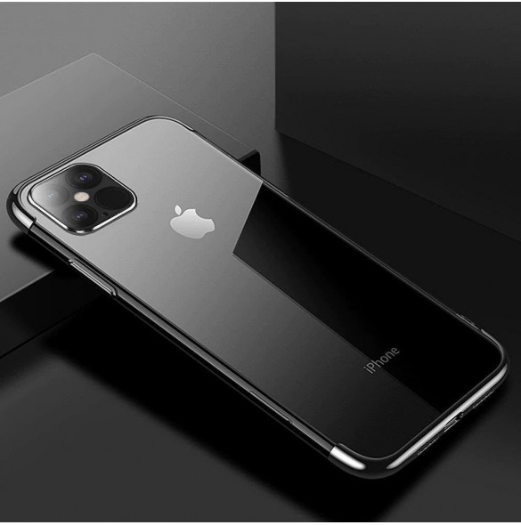 Clear Color fodral TPU gelöverdrag med en metallram för Xiaomi Redmi Note 11S / Note 11 svart