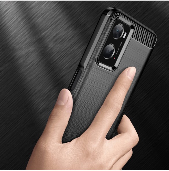Kolfodral Flexibelt TPU-skydd för Oppo A76 / Oppo A36 / Realme 9i svart