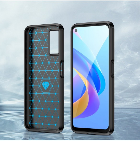Kolfodral Flexibelt TPU-skydd för Oppo A76 / Oppo A36 / Realme 9i svart
