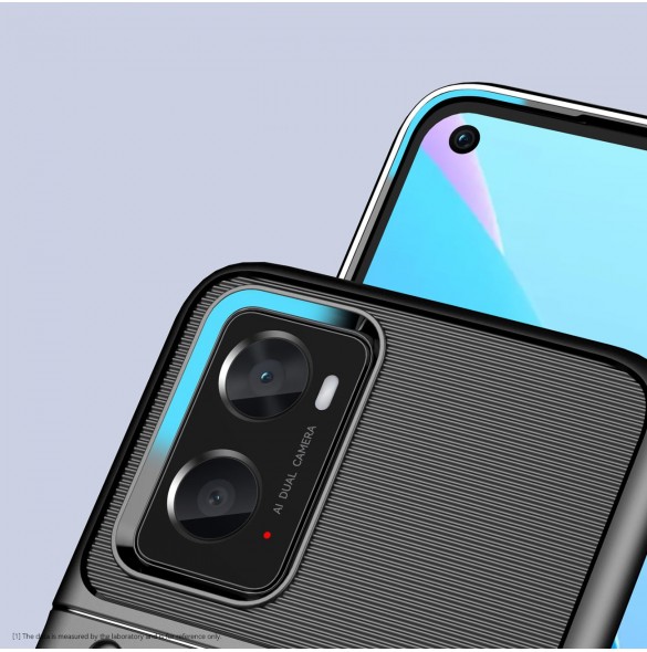 Thunder Case flexibelt pansarskydd för Oppo A76 / Oppo A36 / Realme 9i svart