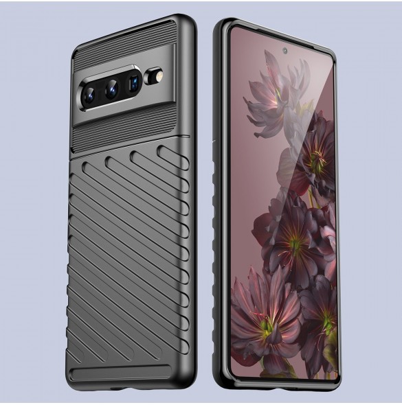Thunder Case flexibelt pansarskal för Google Pixel 7 Pro svart