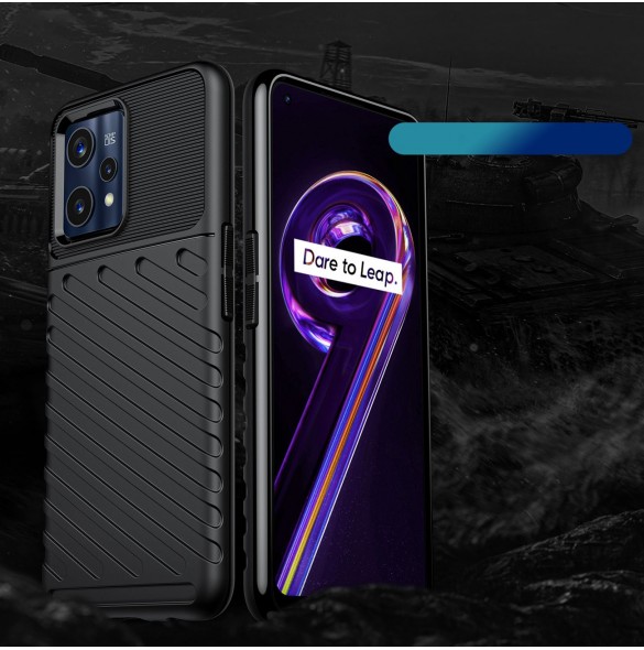 Thunder Case Flexibelt pansarskal för Realme 9 Pro + (9 Pro Plus) svart