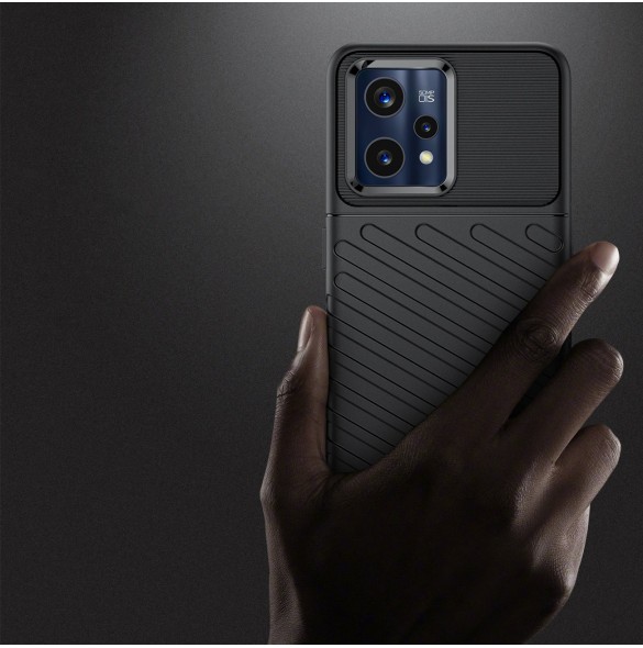 Thunder Case Flexibelt pansarskal för Realme 9 Pro + (9 Pro Plus) svart