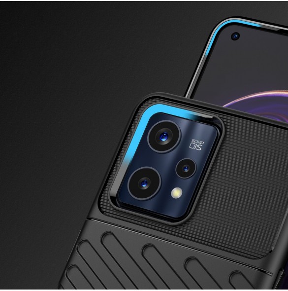 Thunder Case Flexibelt pansarskal för Realme 9 Pro + (9 Pro Plus) svart