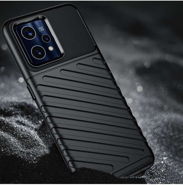 Thunder Case Flexibelt pansarskal för Realme 9 Pro + (9 Pro Plus) svart