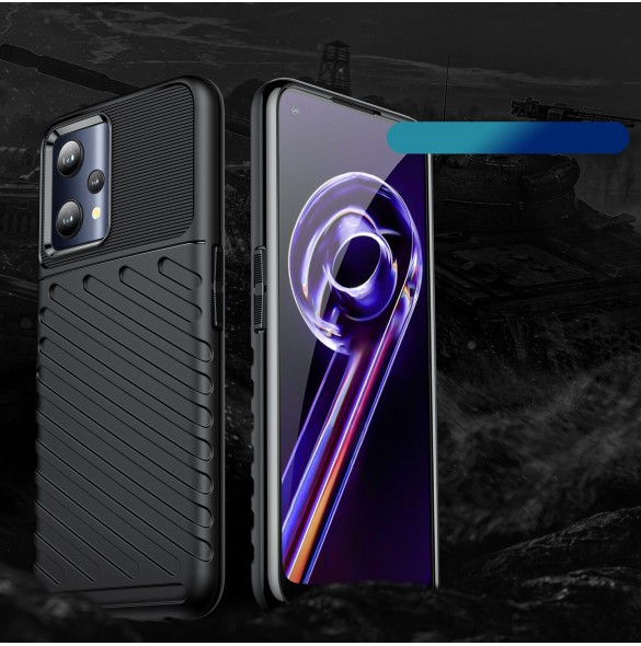 Thunder Case flexibelt pansarskal Realme 9 Pro svart