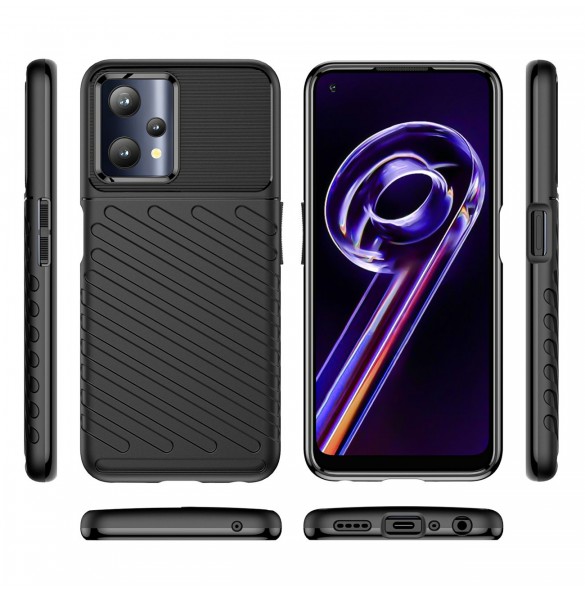 Thunder Case flexibelt pansarskal Realme 9 Pro svart