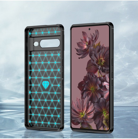 Carbon Case Flexibelt skal för Google Pixel 7 Pro svart