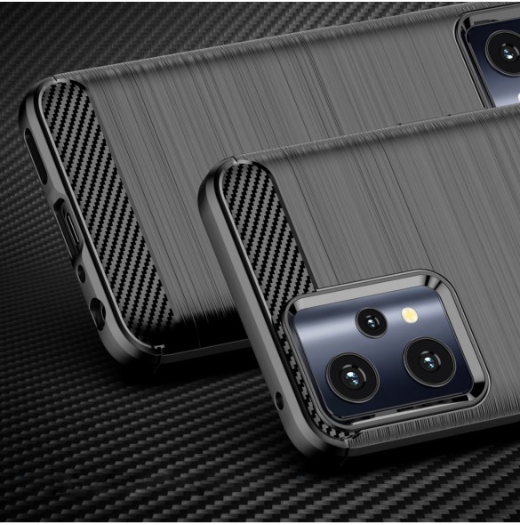 Carbon Case Flexible Cover Realme 9 Pro svart