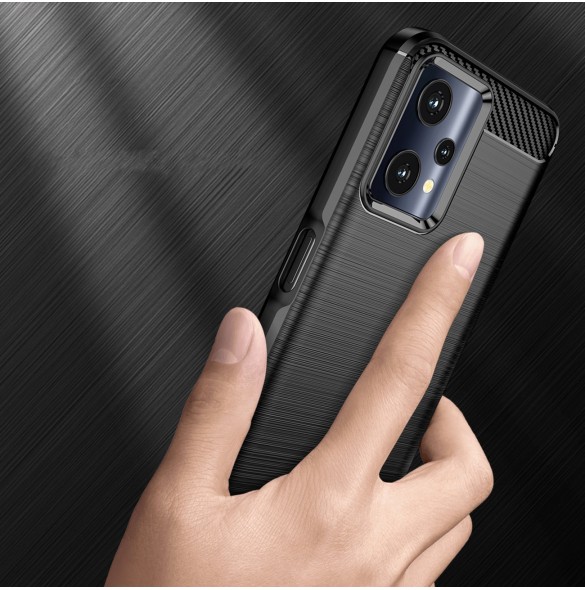Carbon Case Flexible Cover Realme 9 Pro svart