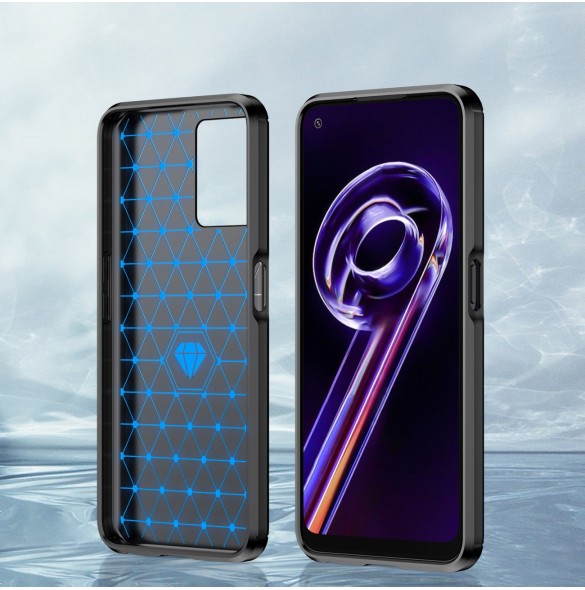 Carbon Case Flexible Cover Realme 9 Pro svart