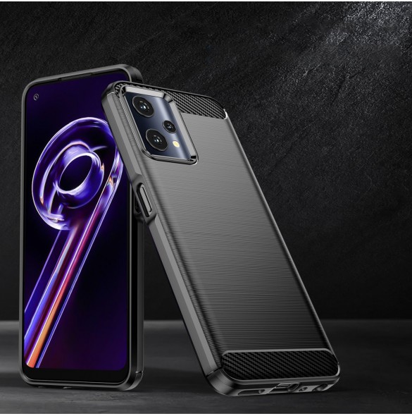 Carbon Case Flexible Cover Realme 9 Pro svart