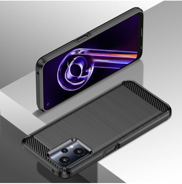 Carbon Case Flexible Cover Realme 9 Pro svart