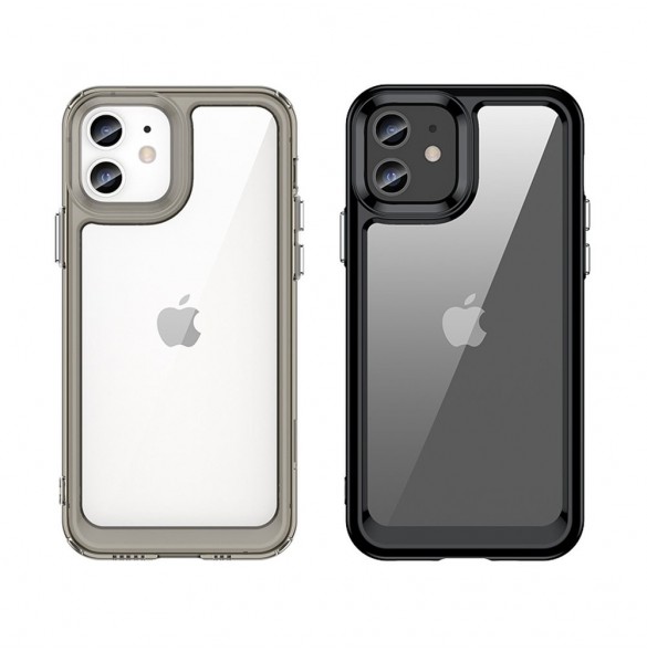 Outer Space Fodral för iPhone 12 hårt skal med gelram blå