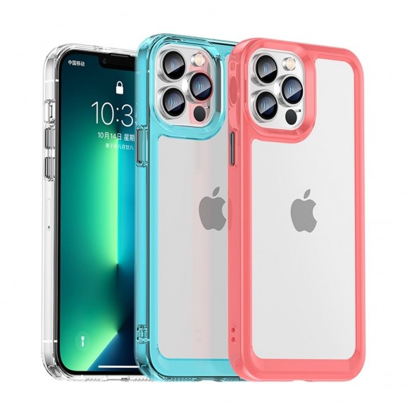 Outer Space Fodral för iPhone 12 Pro hårt skal med gelram blå