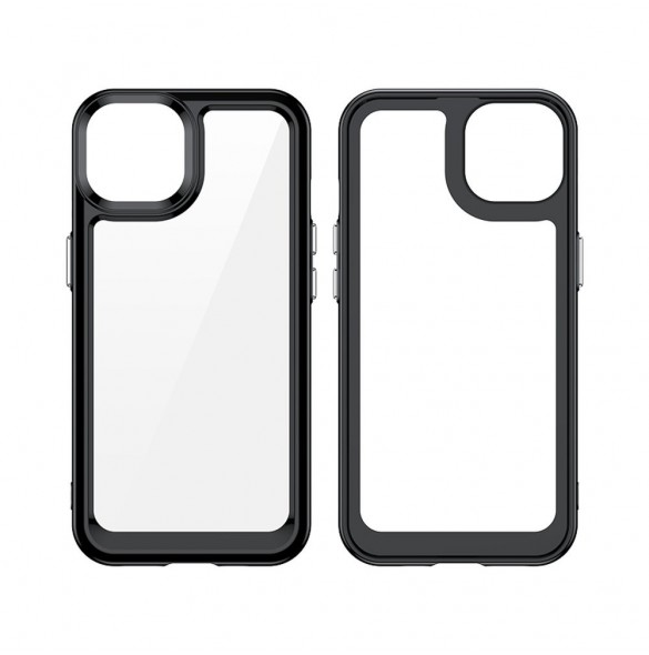 Outer Space Case-fodral för iPhone 13 hårt skal med en röd gelram