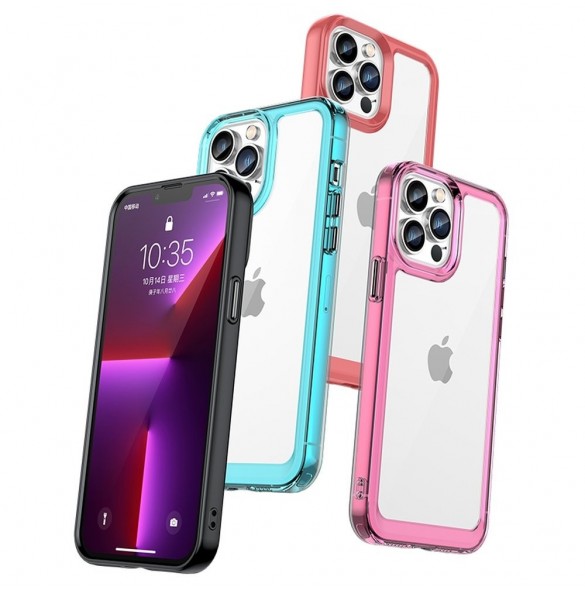 Outer Space Case Fodral för iPhone 13 Pro Max hårt skal med gelram svart