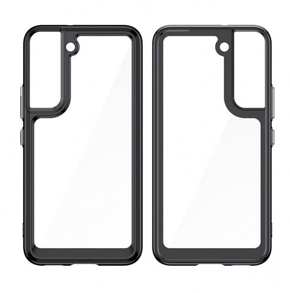 Outer Space Case Cover för Samsung Galaxy S22 + (S22 Plus) Hårt skal med Gel Frame Svart