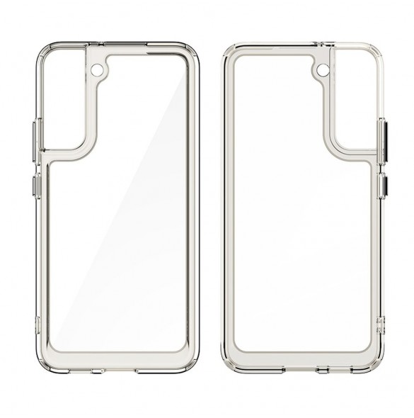 Outer Space Case Cover för Samsung Galaxy S22 + (S22 Plus) Hårt skal med Gel Frame Röd