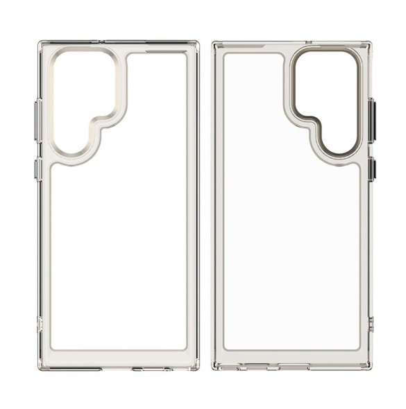 Outer Space Case Fodral för Samsung Galaxy S22 Ultra Hard Cover med Gel Frame Röd