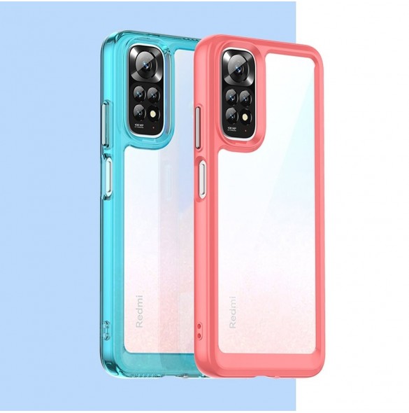 Outer Space Case Cover för Xiaomi Redmi Note 11 Hard Cover med Gel Frame Red