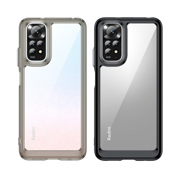 Outer Space Case Cover för Xiaomi Redmi Note 11 Hard Cover med Gel Frame Red