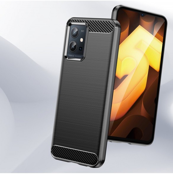 Kolfodral flexibel täckhylsa Vivo Y55 / Y75 / Y33s / iQOO Z6 / iQOO U5 svart