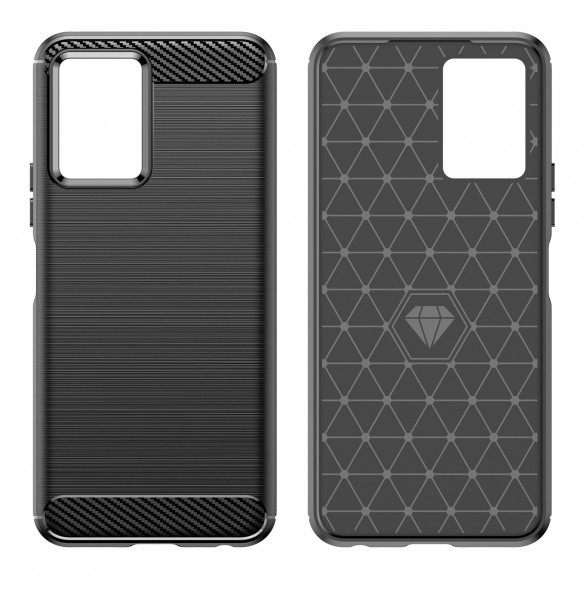 Kolfodral flexibel täckhylsa Vivo Y55 / Y75 / Y33s / iQOO Z6 / iQOO U5 svart