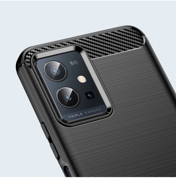 Kolfodral flexibel täckhylsa Vivo Y55 / Y75 / Y33s / iQOO Z6 / iQOO U5 svart