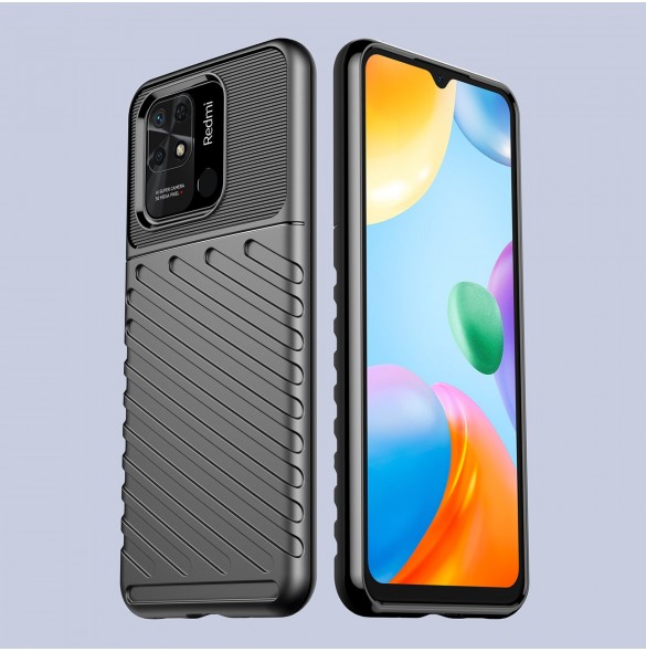 Thunder Case Flexibelt pansarskal till Xiaomi Redmi 10C svart