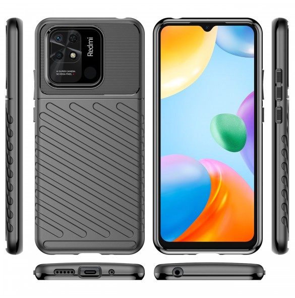 Thunder Case Flexibelt pansarskal till Xiaomi Redmi 10C svart